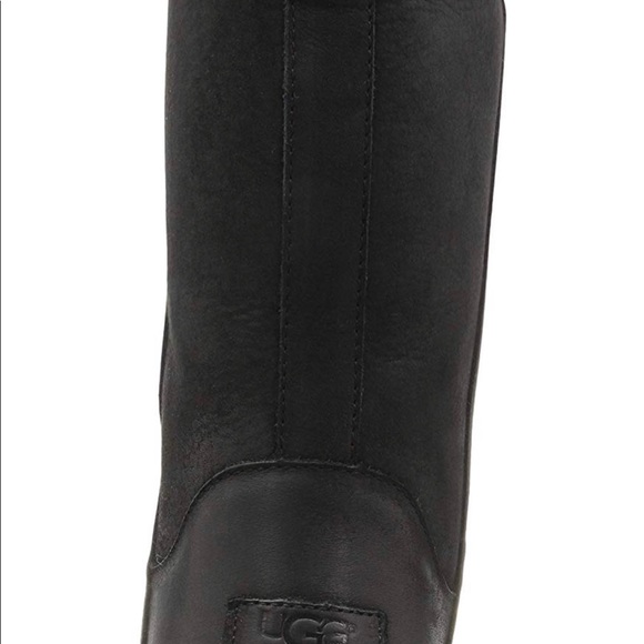 UGG WATERPROOF BLACK MIDCALF LEATHER NWOB 6 1/2 - Picture 4 of 11